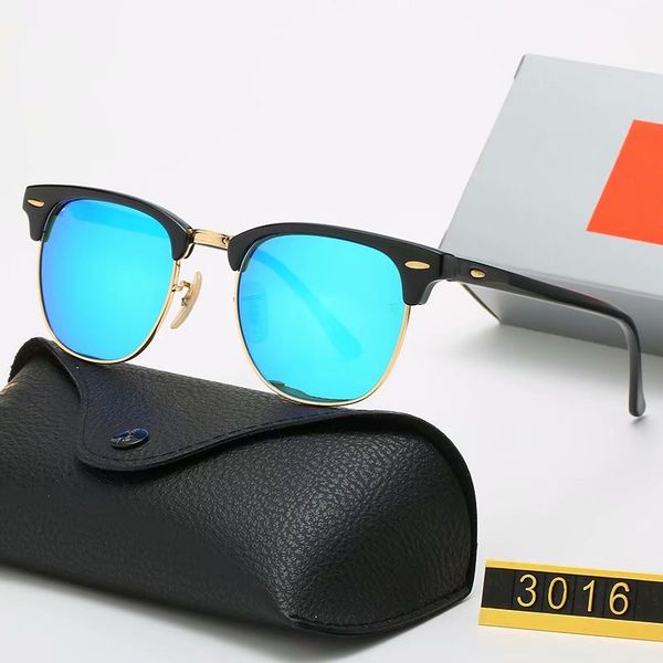 

2020 new fashion 3016 sunglasses vintage pilot wayfarer sun glasses bans uv400 men women ben bain lenses with case, White;black