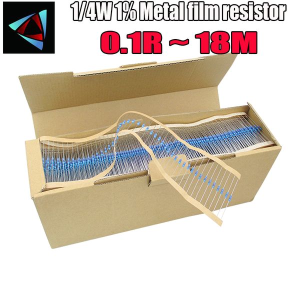 

5000pcs 1/4w 1% metal film resistor 0.1r ~ 18m 100r 220r 330r 1k 1.5k 2.2k 3.3k 4.7k 10k 22k 47k 100k 0.22 0.33 0.47 0.68 ohm