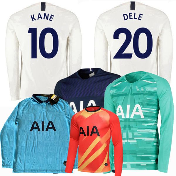 

тоттенхэм 19 20 ndombele футбол джерси с длинным рукавом eriksen dele ламела kane son winks lucas dier льорис 2019 2020 футбол полная рубашк, Black;yellow