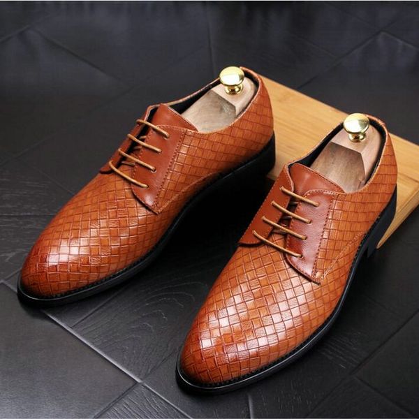 

mens formal shoes dress wedding formal shoes men leather classic brogue big size 48 a52-36, Black