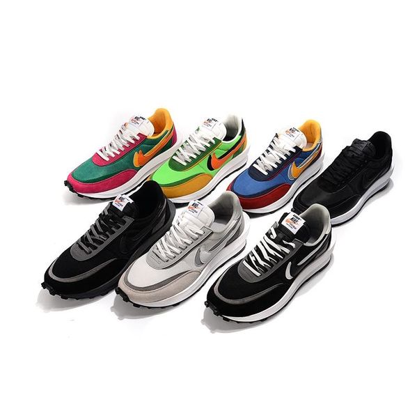 

sacai ldv waffle running shoes men women black white grey pine green gusto varsity blue mens trainers f fashion sports sneakers