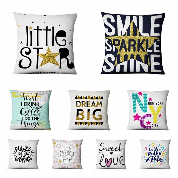 

little star fresh art illustration printing pillowcase sweet love cushion decorative pillow home decor sofa throw pillows 45*45