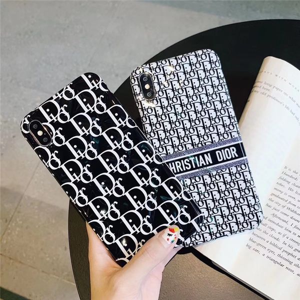 

one piece luxury phone case for iphone 6s 7 8 p x xs fashion word with solid rhombus designer phone case back cover