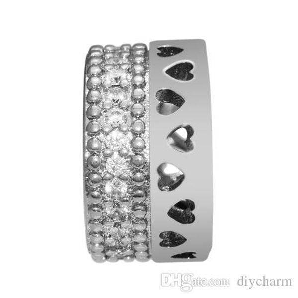 

diy посадки для pandora браслет charms стерлингового серебра 925 сердец signature шарма оригинальные бусы для изготовления ювелирных изделий, Black