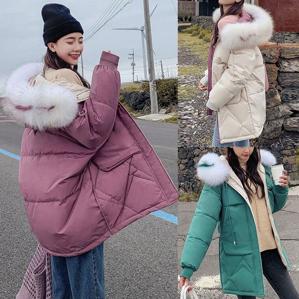 

women's down jacket winter jacket women coat casual thick long sleeve hooded coat winter cotton clothes female, Black
