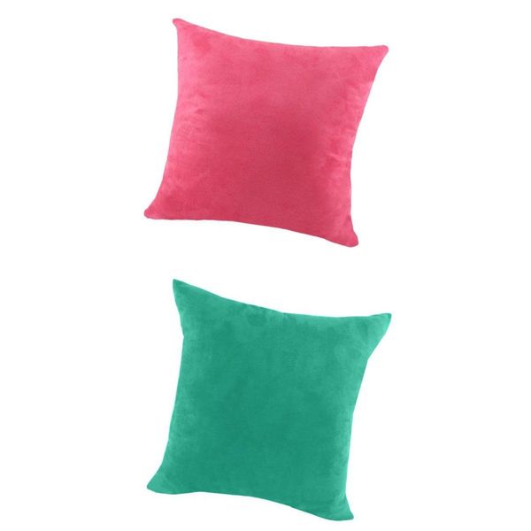 

2pcs solid color suede velvet pillow cover throw pillow case -45x45cm