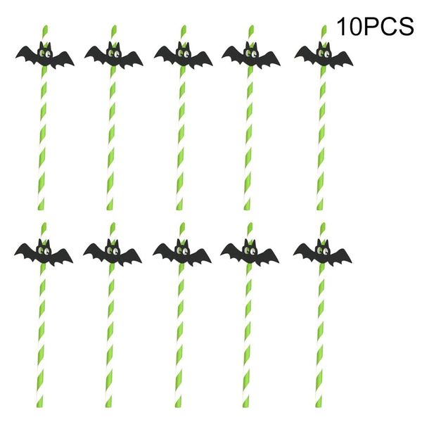 

10pcs/set unique straw set for halloween household disposable straws festive party supplies
