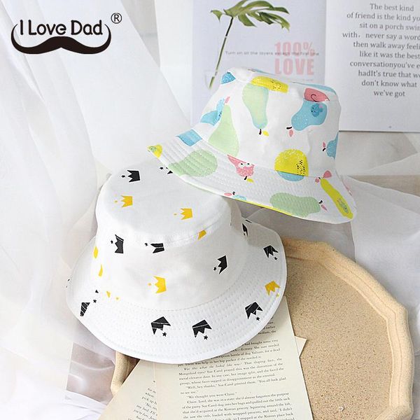 

cute kids baby hat cartoon summer children girl sun hat cotton bucket cap outdoor toddler panama beach cap casquette enfant jeiyf, Yellow