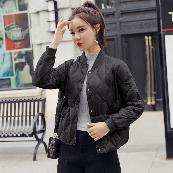 

women's winter down coats 2019 new fashion warm down jackets coat, Black