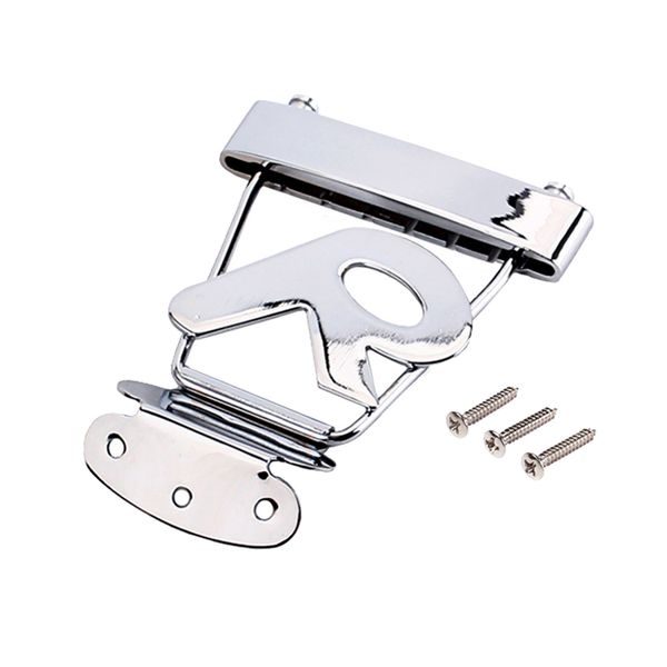 

6 strings guitar trapeze tailpiece bridge for jazz archguitar replacement, chrome