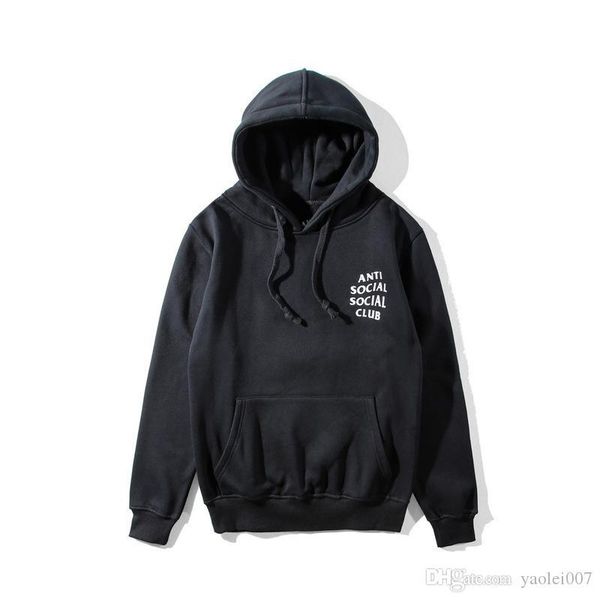 

fashion mens hoodie tide brand autumn and winter ins hooded sweater american tide brand couple hoodie, Black