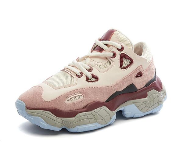 

2019 spring color block white beige pink women lady student easy walking comfortable lace flat shoes on sale, Black