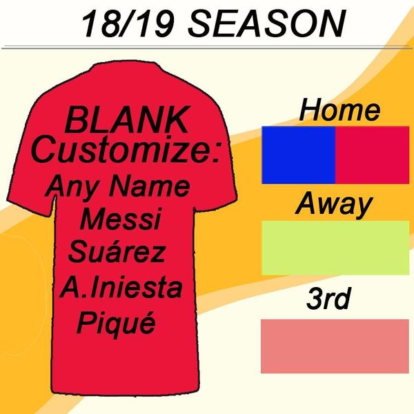 

2018 19 MESSI SUAREZ Soccer Jerseys COUTINHO PIQUE Home Away 3rd Mens Football Shirts 18 19 RAKITIC A.INIESTA Short Sleeves Jersey Uniforms