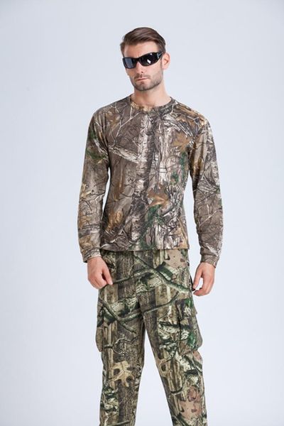 

reed camo pattern duck hunting t shirt long sleeve reed camouflage shirt clothes ing, Gray;blue