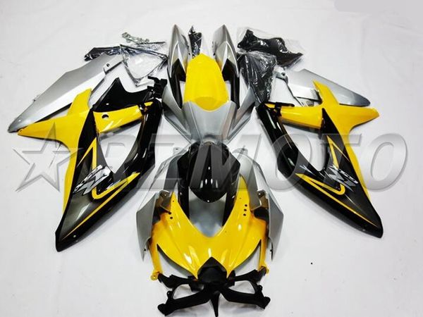 

4 gifts injection mold new abs motorcycle fairings kit fit for suzuki gsx-r600 gsx-r750 600 750 k8 2008 2009 2010 08 09 10 yellow