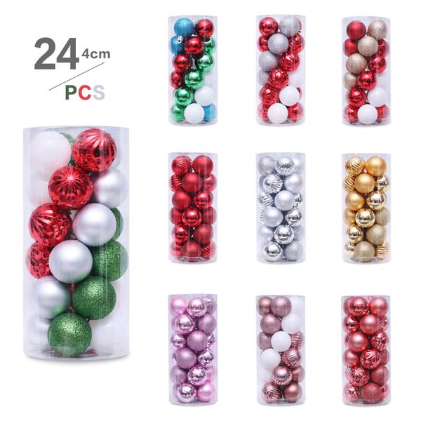 

24pcs/pack 40mm christmas tree decor ball bauble party hanging ball ornament decorations for christmas decorations gift jh187