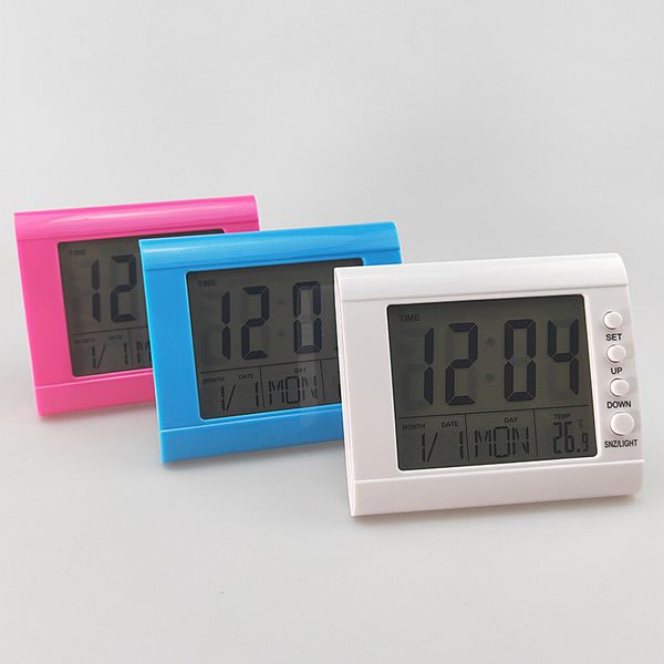 

deskalarm clock with date and temperature for home office