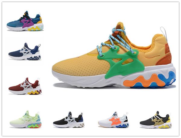 

2019 react presto beams men women running shoes dharma triple black breakfast teal tint mens trainer breathable sports sneakers runner