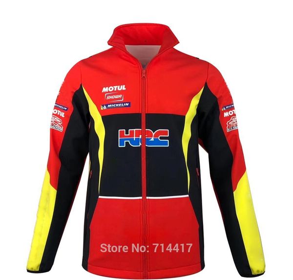 

new arrival for hrc moto motocross sweatshirts hoodie motorcycle racing team jackets zipper closure ride in red ing