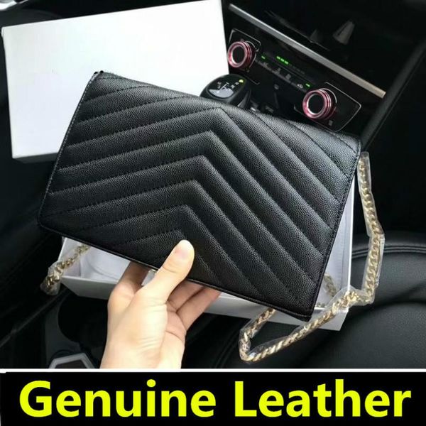 

2020 designer handbag genuine leather bag flip cover diagonal shoulder bags brand handbags sheepskin caviar metal chain gold silver with box