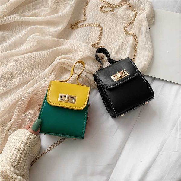 

2020 women bag ladies handbag retro buckle square crossbody flap b0083