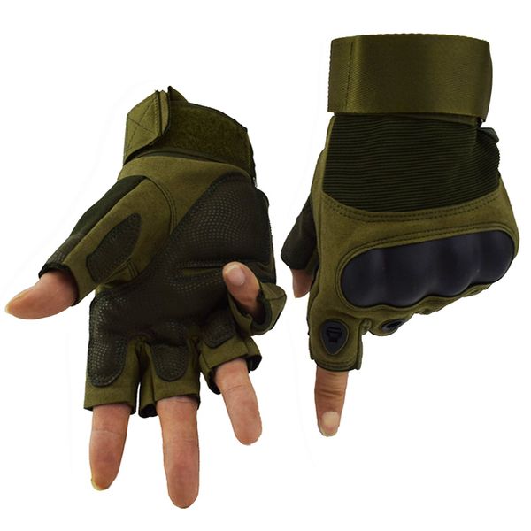 

outdoor fingerless gloves tactical gloves armed mittens combat shooting hiking anti-skid half finger, Black