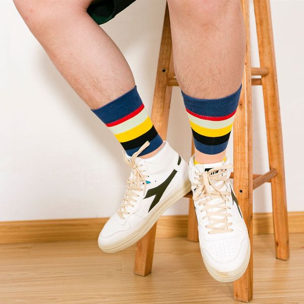 

мужские и женские тенденции носки, полосатый узор, цвет, независимая упаковка, дышащее, поглощение пота, дезодорант, скидки, бесплатно shipp, Black