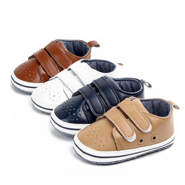 

baby shoes boys cute newborn infant baby anti-slip first walker toddler shoes white casual for boy 1 year old t#, Black