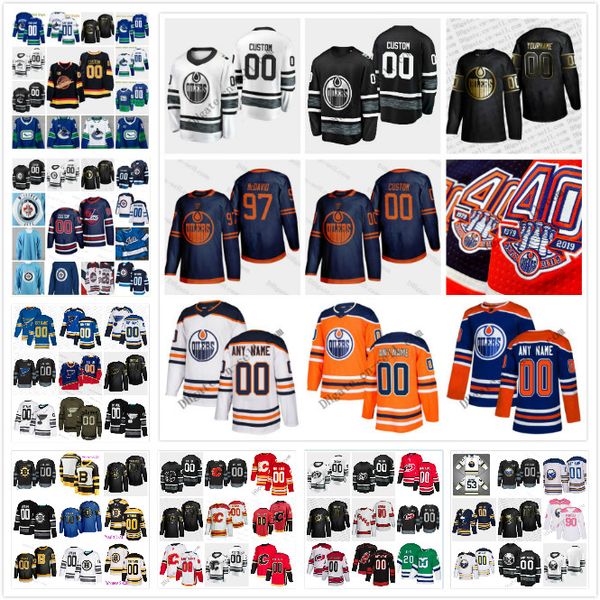 

2020 goalie cut 30 team cu tom edmonton oiler abre jet canuck flame knight home away alternative any name hockey jer ey, Black;red