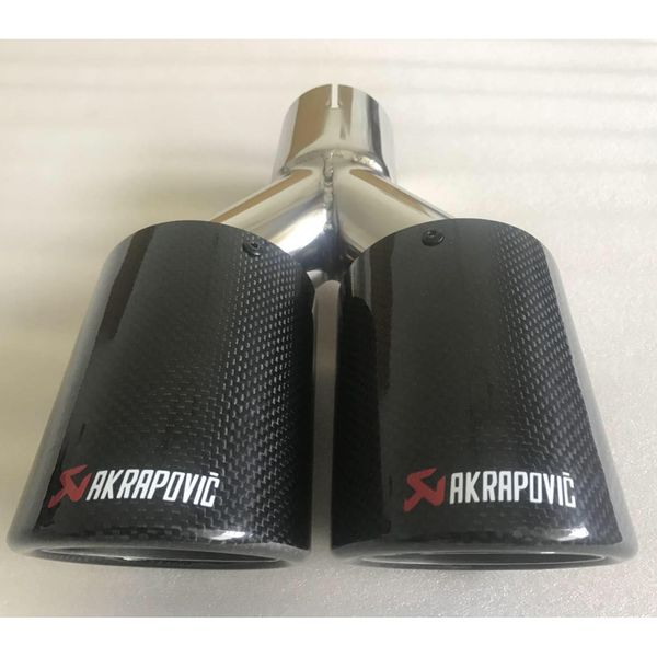 

carbon fiber styling akrapovic stainless steel universal dual full carbon automobile exhaust pipe