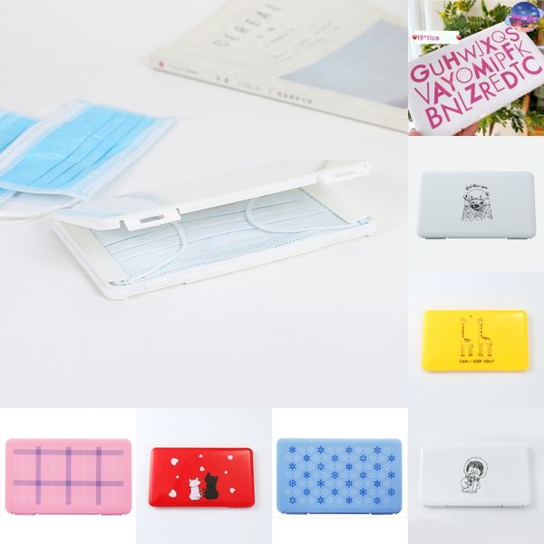 

dhl mouth face cover box rectangle dustproof face cover storage boxes portable mask storage case container for travel outdoor b56f