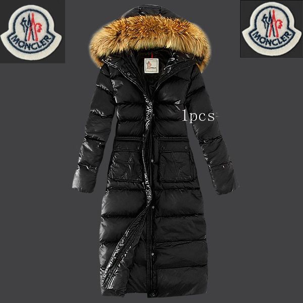 

a15 женщины men зимняя куртка женская real raccoon fur collar утка вниз внутри теплое пальто femme со всеми tag и маркировать женщины мужски, Black