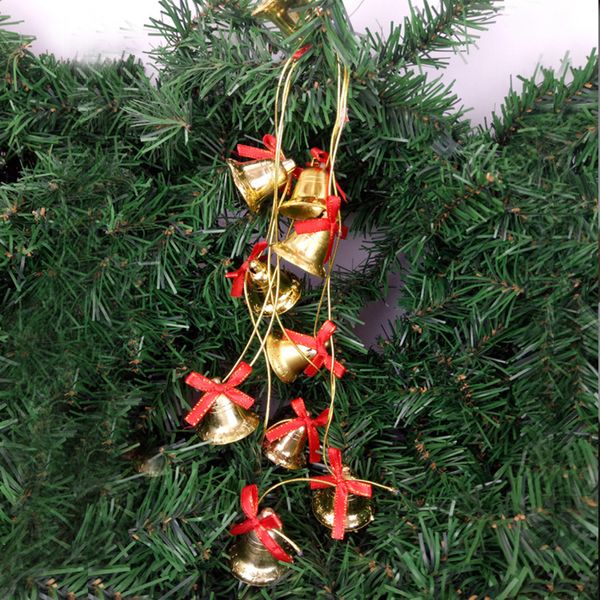 

10pcs gold christmas bells jingle bells christmas tree decorations home new year festival decoration ornaments