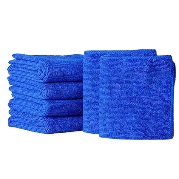 

rundong auto accessories 6pc microfiber car cloth washing plush 25*25cm car polishing cleaning duster care unit towel plush