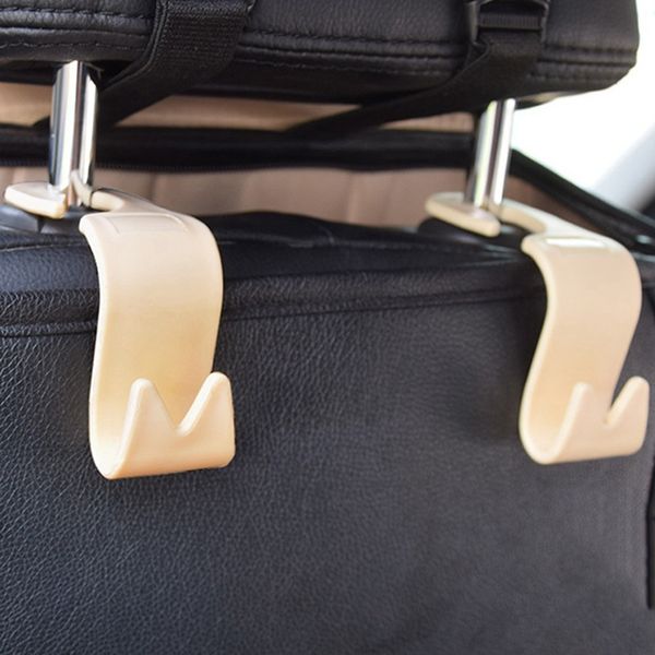 

4pcs car organizer storage holder for shopping bag car seat back hook for bags vehicle hidden headrest hanger clips