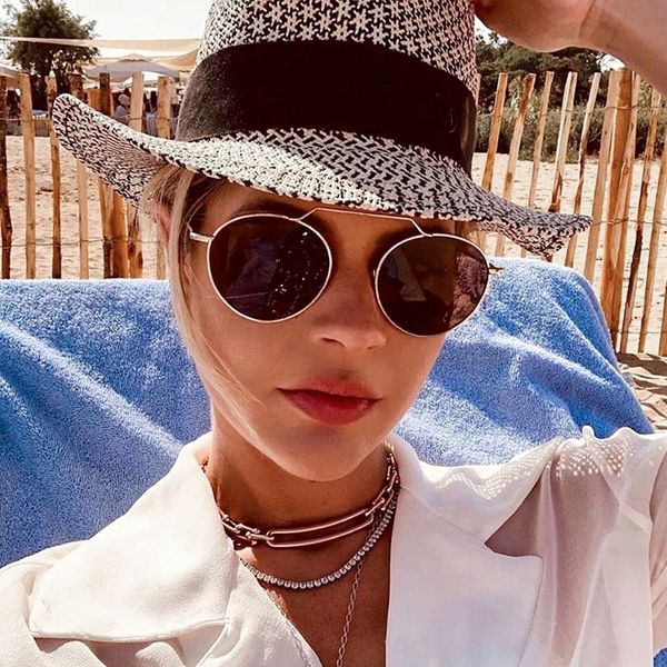 

металлическая круглая рамка вс мода вс красочный океан 95563 женщин очки очки street, White;black