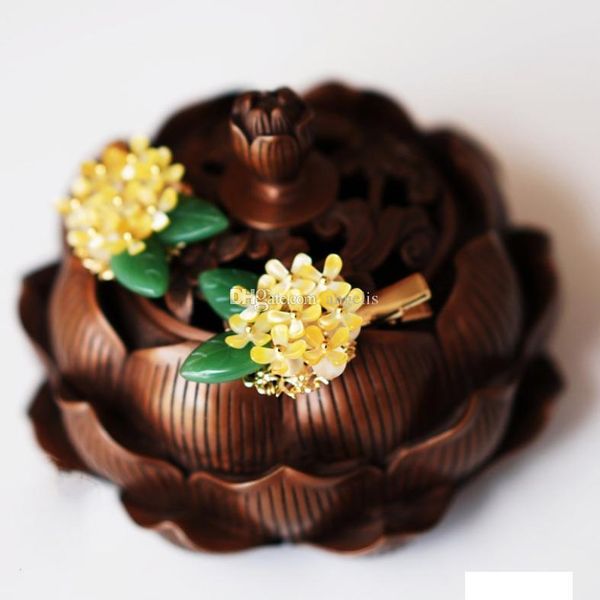 

персонализированная ручной osmanthus брошь природной желтая ракушка традиционные цветные глазури ремесла это так отличается так красиво, Gray