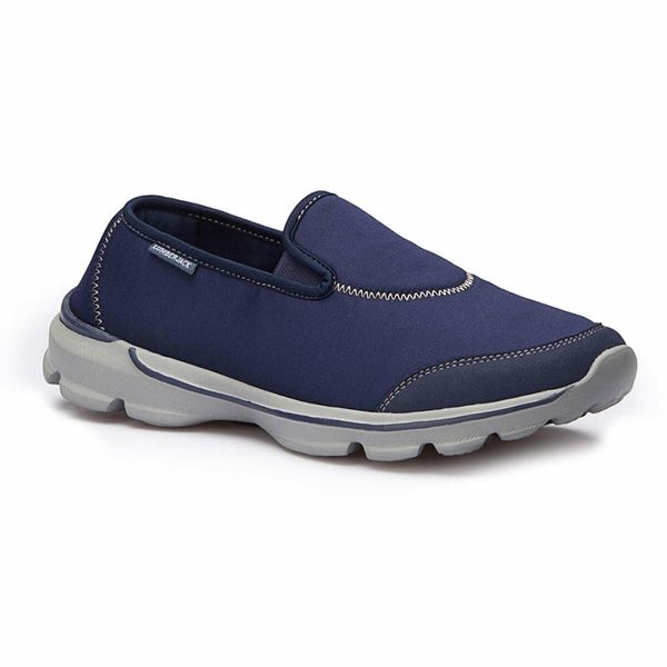 

simple navy blue men 's walking shoes lumberjack, Black