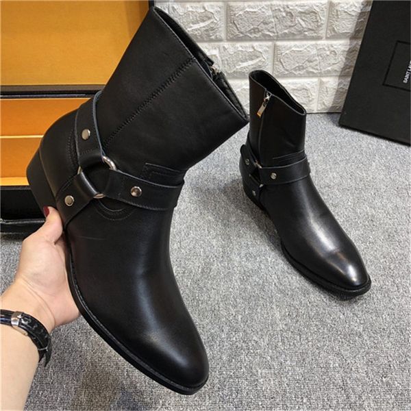 

men retro old sleeve suede boots pleated slip on flock male casual boot four seasons wild sports shoes women's sneakers large size:13 a, Black