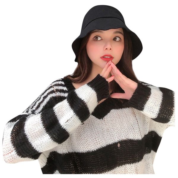 

women solid fisherman cap sunscreen hat foldable fashion cute kids cotton bucket hat summer fishing fisher beach festival