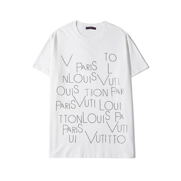 

2020 summer mens t shirts men women tee shirts with letters pullover t-shirt mens s-2xl, White;black