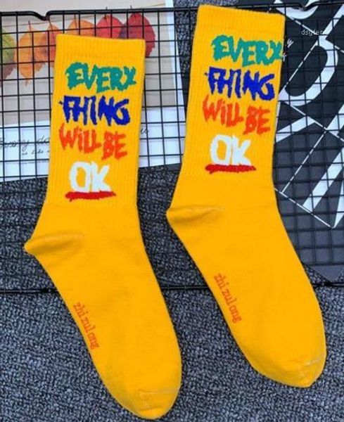 

mens socks sports styles skateboard long sock hip hop street homme casual fashion stockings designer letter print, Black