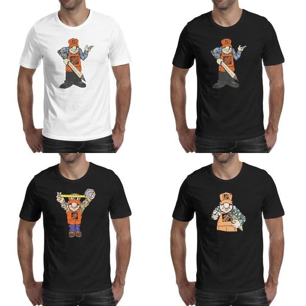 

mens the home depot clip orange fashion t shirt printing personalised cotton shirts cute short sleeve tees, White;black