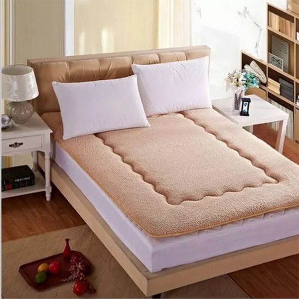 

student dormitory mattress cashmere tatami thicken warm non-slip double bed mat family bedspread king queen twin full size
