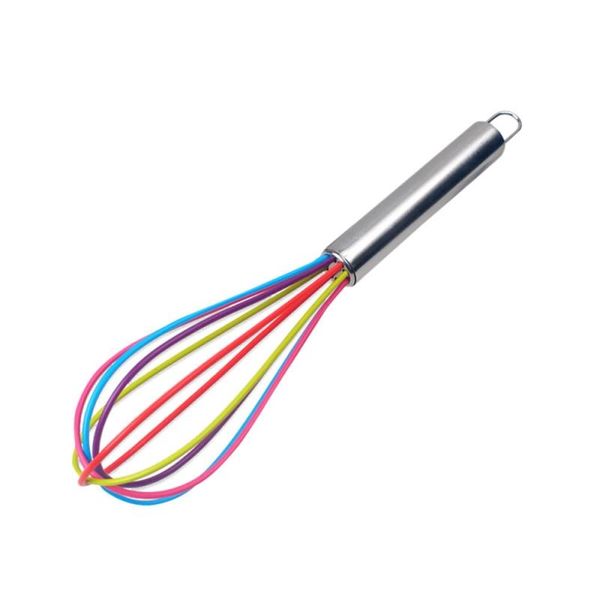 

multicolor 1 pc кухня премиум силиконового венчик с термостойким антипригарным силиконовым венчик готовит инструмент яйцо лопатки строка new