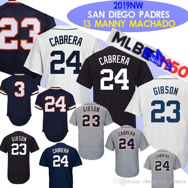 

24 Miguel Cabrera jersey 23 Kirk Gibson 3 Alan Trammell Detroit jerseys Tigers jersey