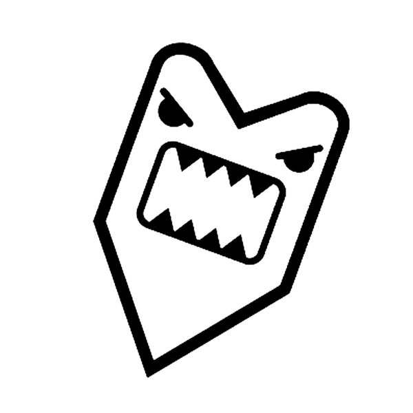 

15 * 11.5 см angry domo jdm teardrop vinyl клей для автомобилей наклейка для автомобиля