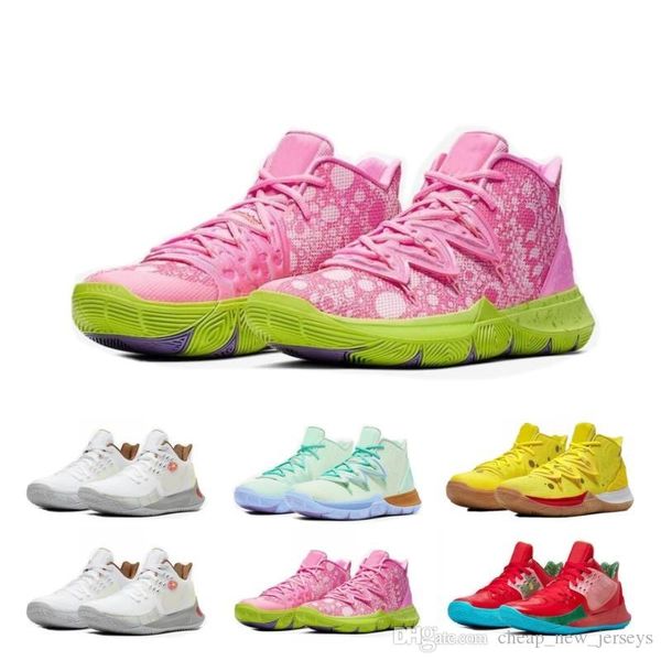 

2019 new sponge bob x kyrie 5 patrick lotus pink squidward womens mens basketball shoes irving 5 sport cj6951-700 designer sneakers
