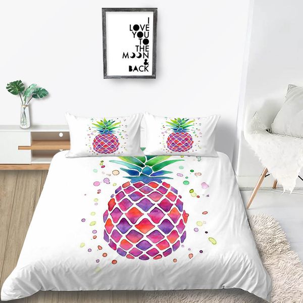 Pineapple Bedding Set King Size Creative Fresh Soft Duvet Cover