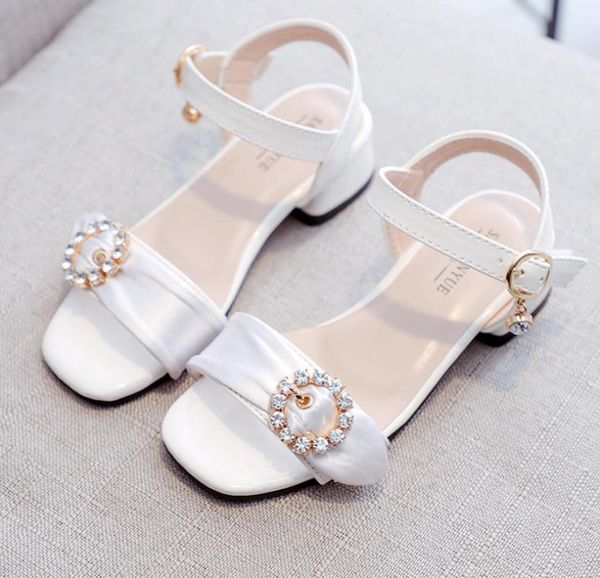 

2020 new summer girls children kids princess sandals rhinestone shoes girls mules clogs sandals dress wedding party shoes, Black;red